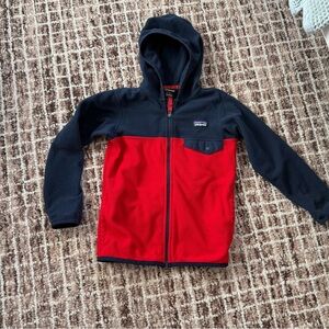 Patagonia Kids' Red and Navy Hoodie